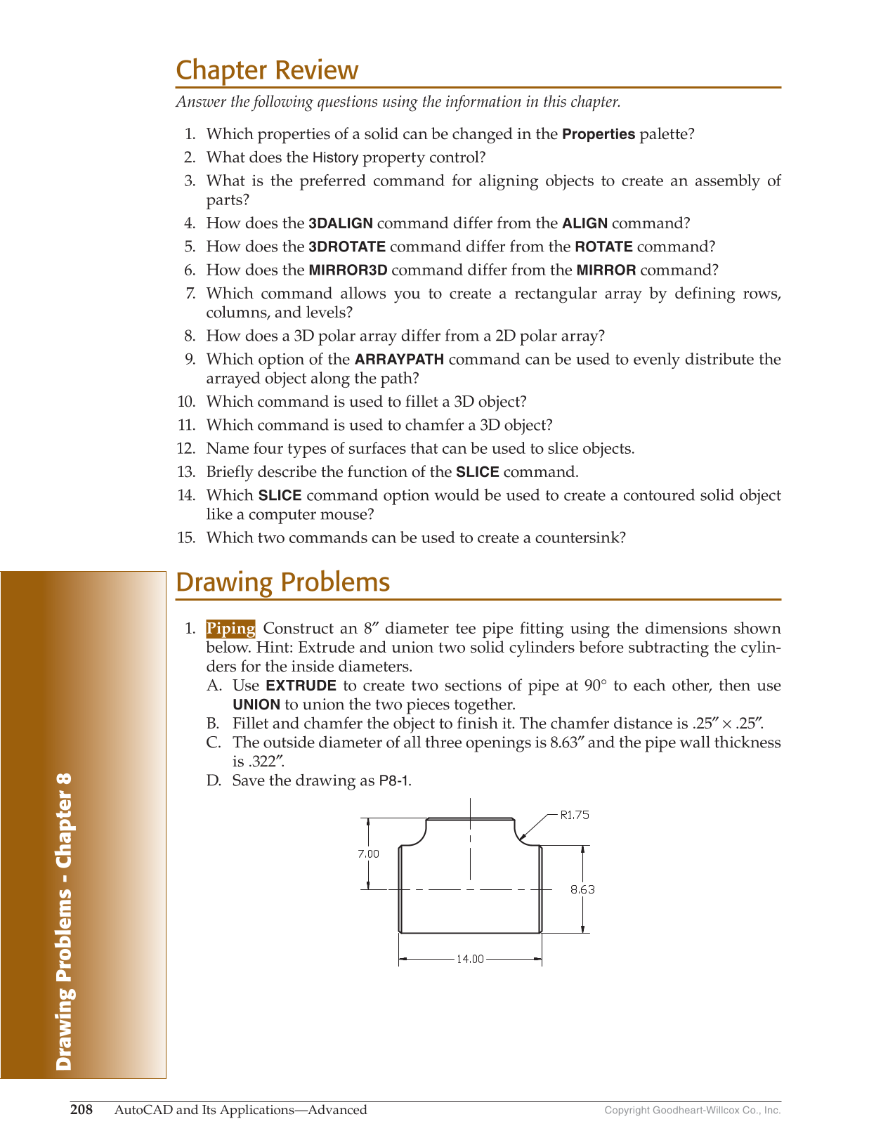 AutoCAD and Its Applications—Comprehensive 2020, 27th Edition page 208