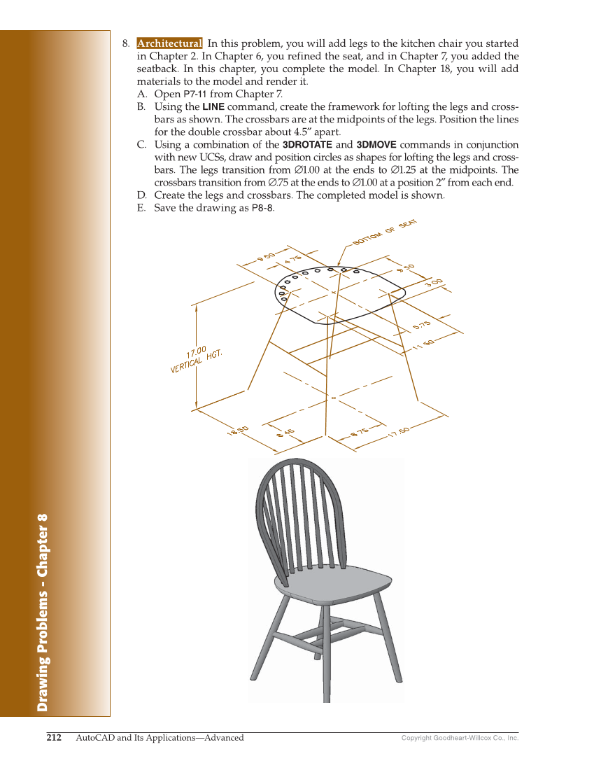 AutoCAD and Its Applications—Comprehensive 2020, 27th Edition page 212