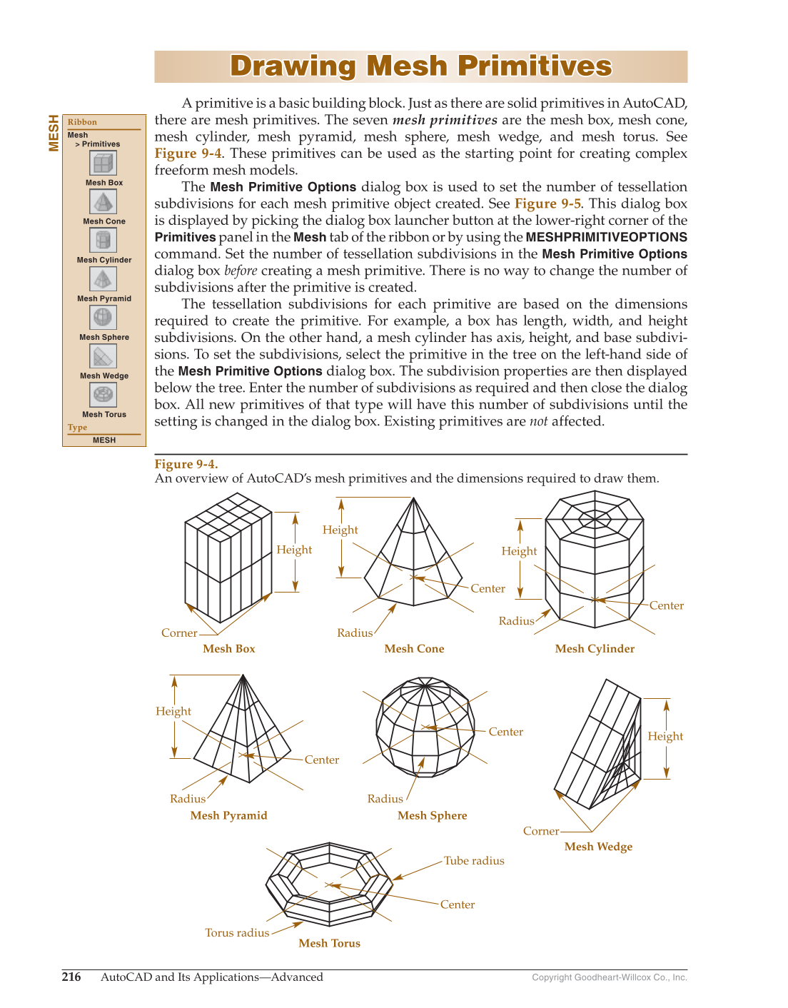 AutoCAD and Its Applications—Comprehensive 2020, 27th Edition page 216