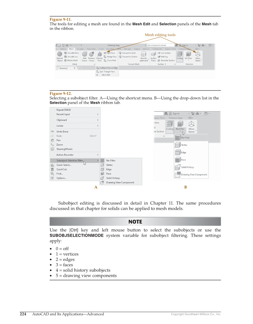 AutoCAD and Its Applications—Comprehensive 2020, 27th Edition page 224