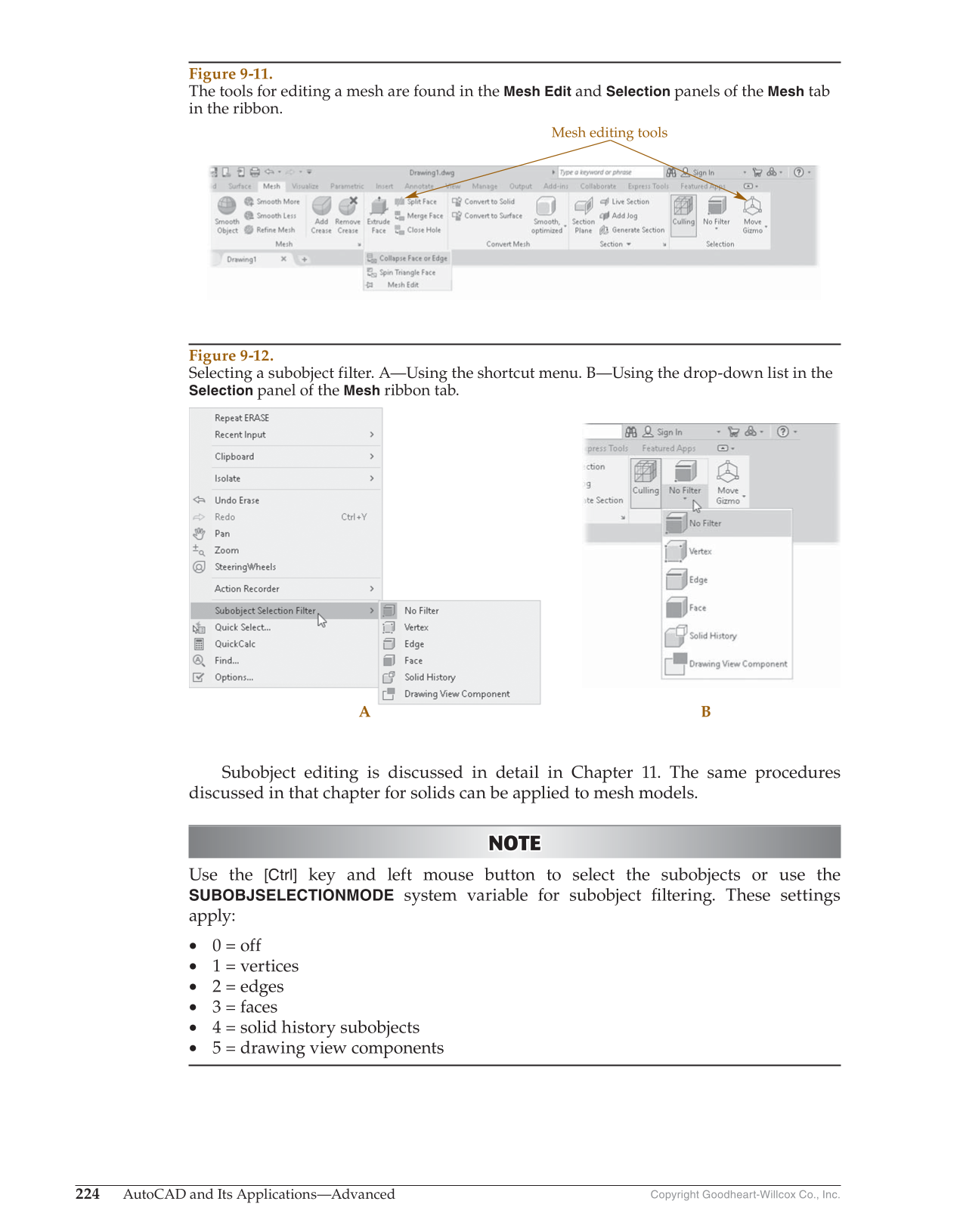 AutoCAD and Its Applications—Comprehensive 2020, 27th Edition page 224