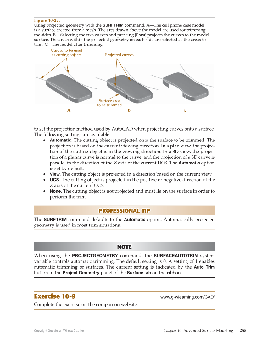 AutoCAD and Its Applications—Comprehensive 2020, 27th Edition page 255