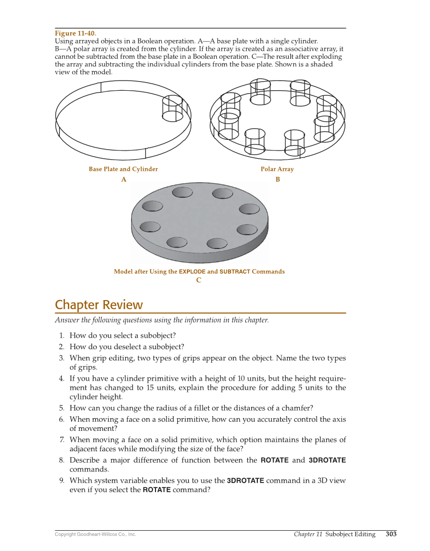 AutoCAD and Its Applications—Comprehensive 2020, 27th Edition page 303