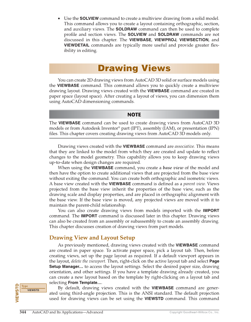 AutoCAD and Its Applications—Comprehensive 2020, 27th Edition page 344