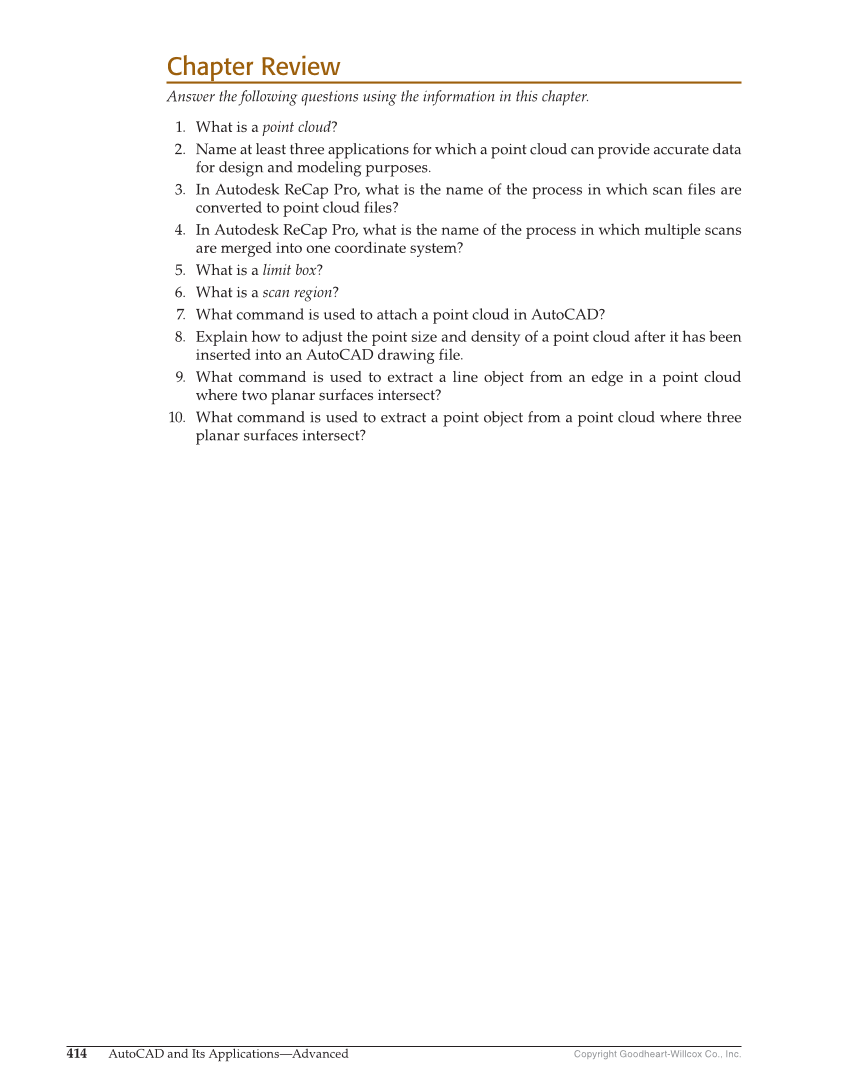 AutoCAD and Its Applications—Comprehensive 2020, 27th Edition page 414