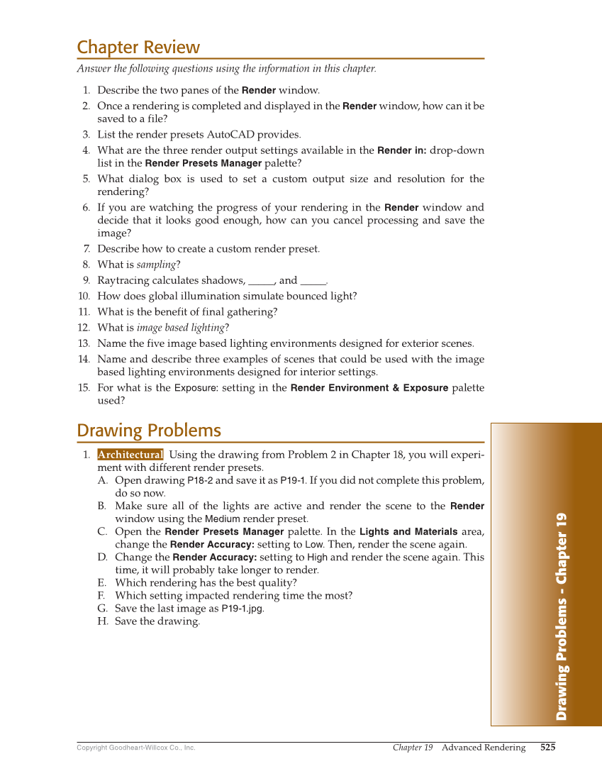 AutoCAD and Its Applications—Comprehensive 2020, 27th Edition page 525