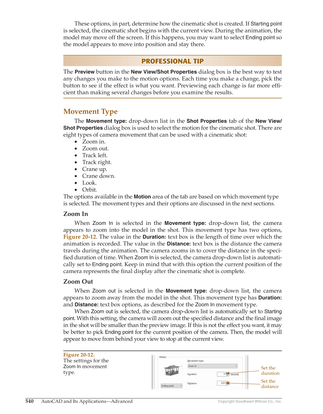 AutoCAD and Its Applications—Comprehensive 2020, 27th Edition page 540