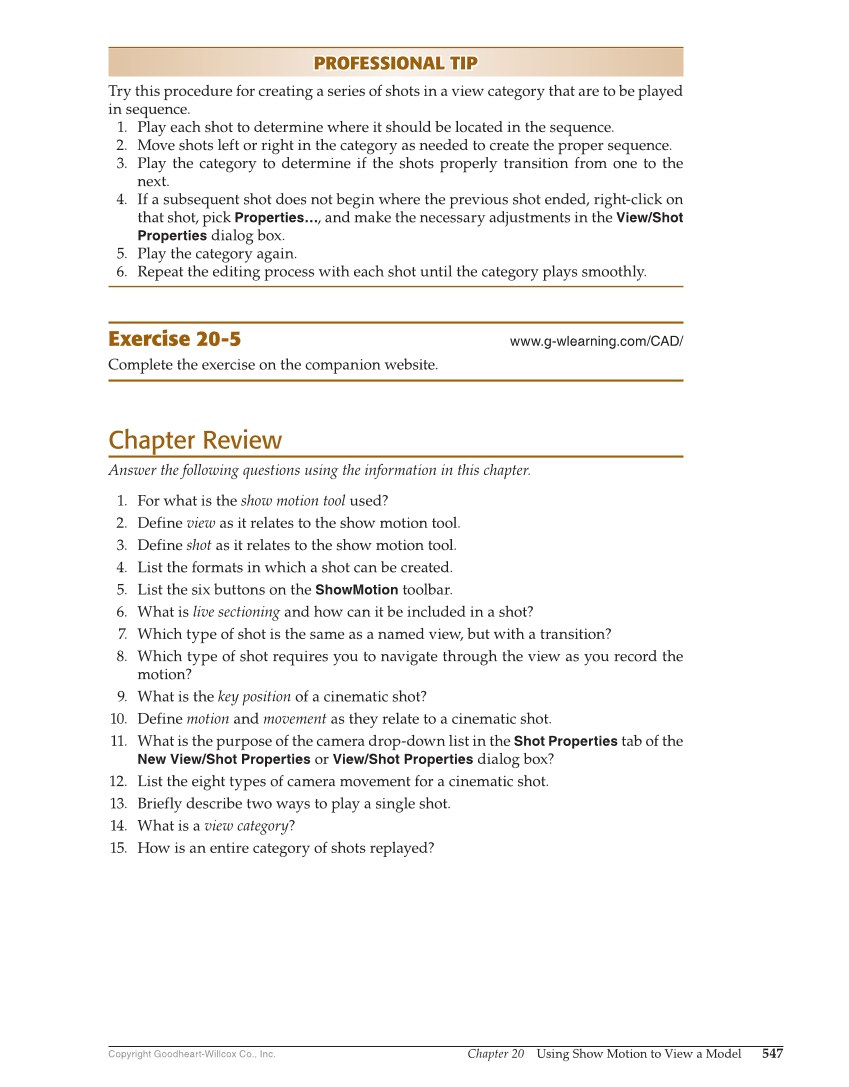 AutoCAD and Its Applications—Comprehensive 2020, 27th Edition page 547