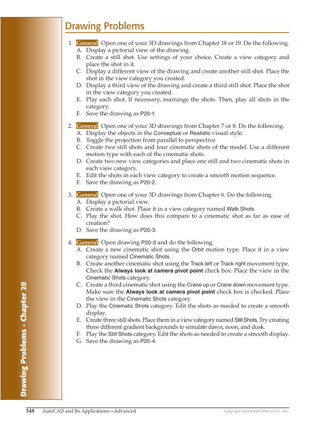 AutoCAD and Its Applications—Comprehensive 2020, 27th Edition page 548