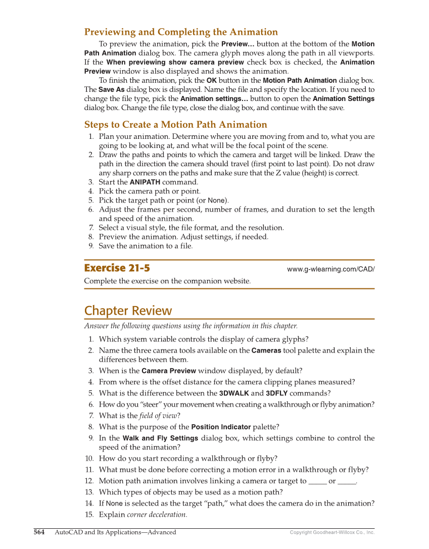 AutoCAD and Its Applications—Comprehensive 2020, 27th Edition page 564