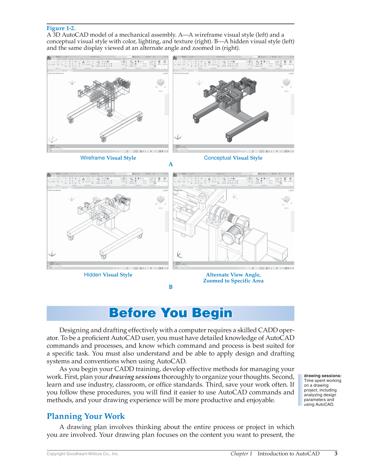 AutoCAD and Its Applications—Comprehensive 2020, 27th Edition page 3
