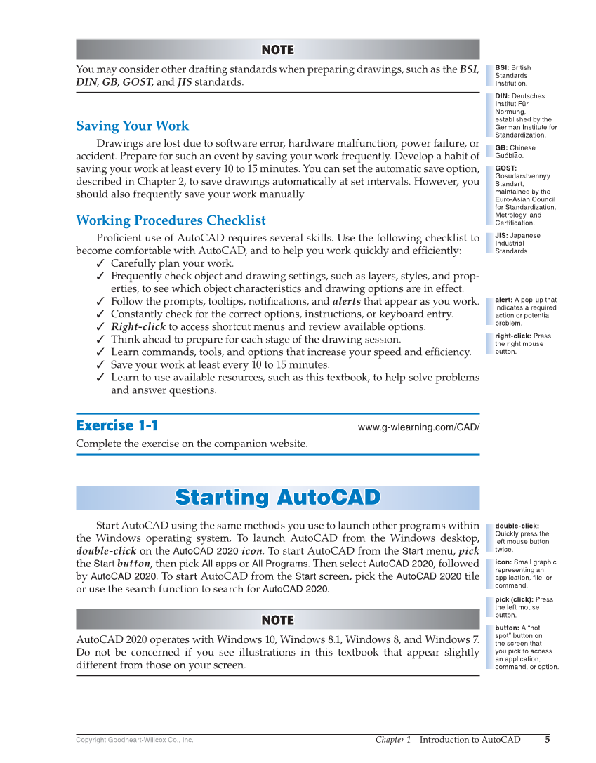 AutoCAD and Its Applications—Comprehensive 2020, 27th Edition page 5