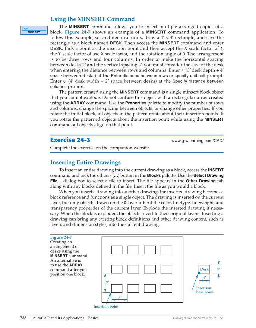 AutoCAD and Its Applications—Comprehensive 2020, 27th Edition page 738