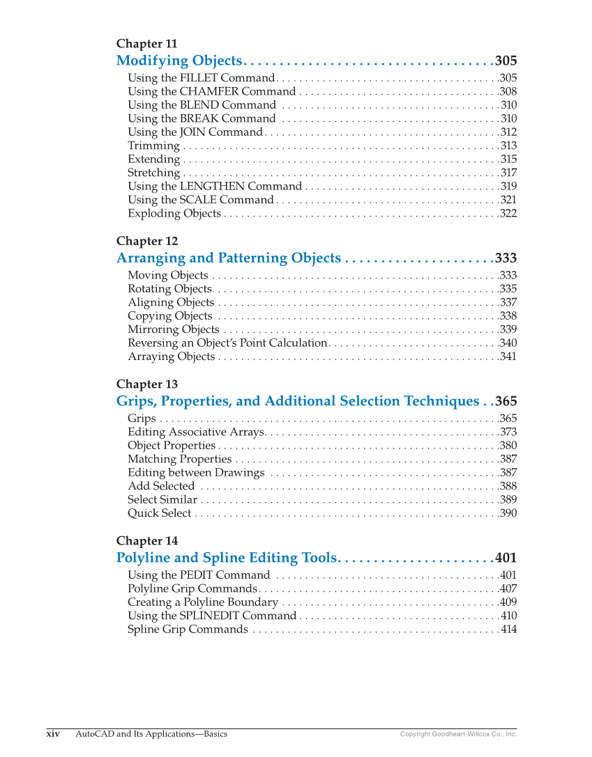 AutoCAD and Its Applications—Basics 2020, 27th Edition page xiv