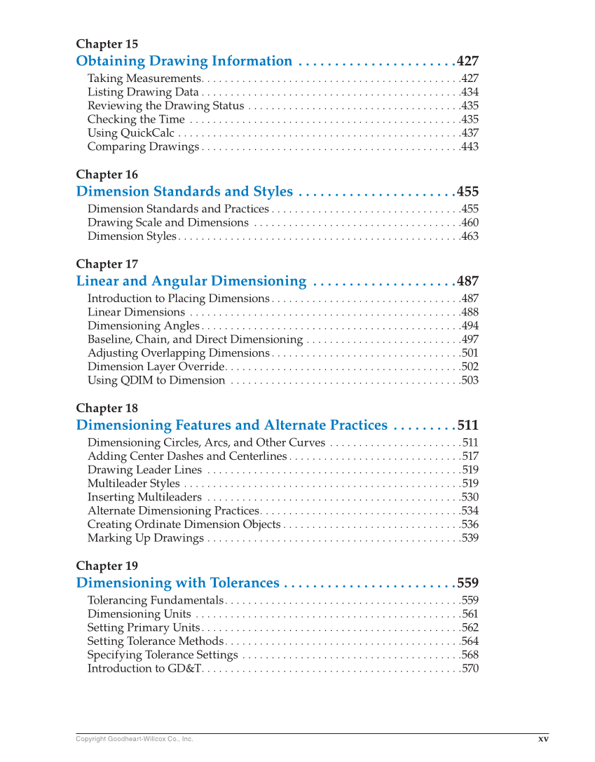 AutoCAD and Its Applications—Basics 2020, 27th Edition page xv