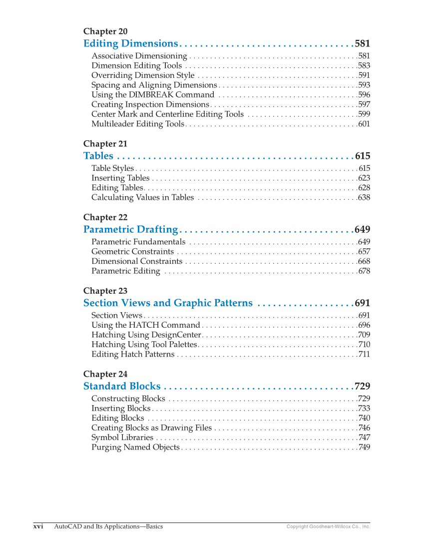 AutoCAD and Its Applications—Basics 2020, 27th Edition page xvi