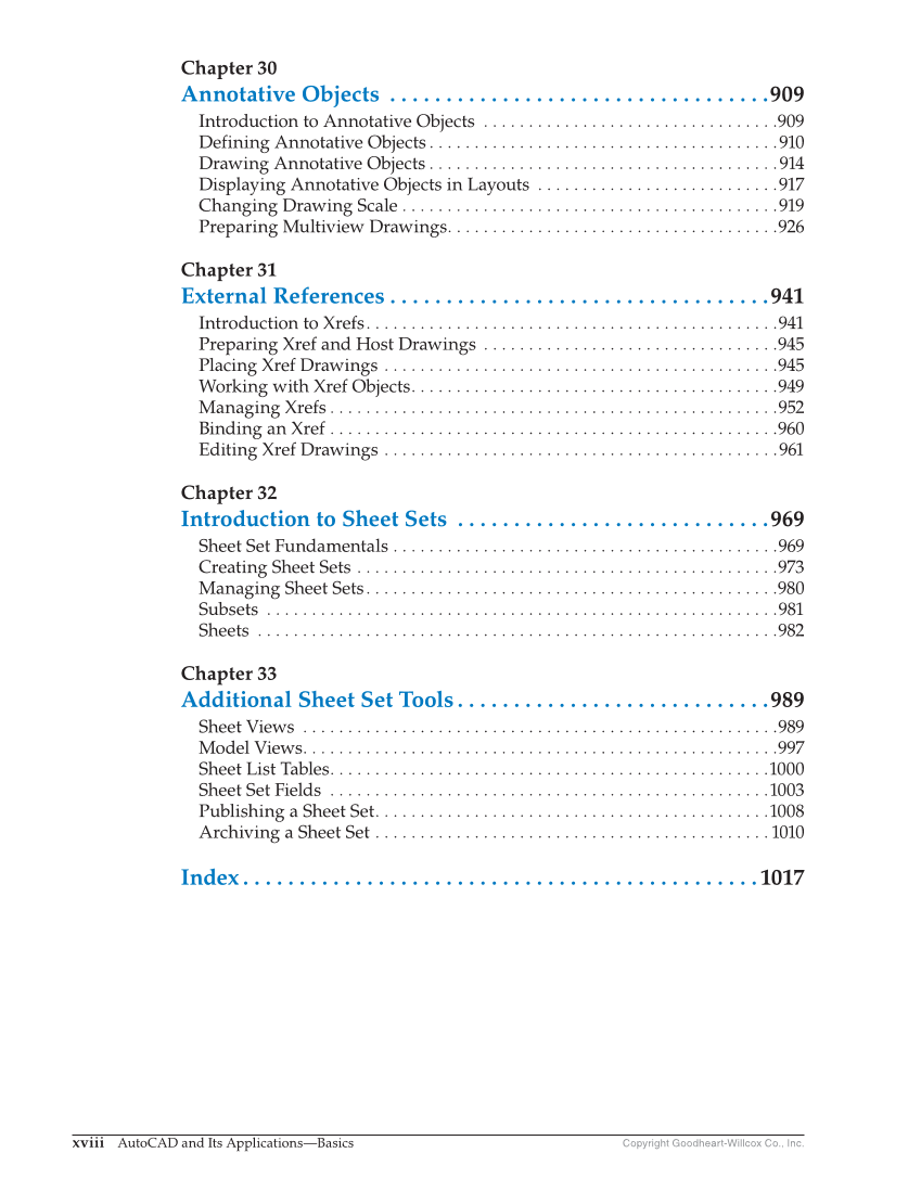 AutoCAD and Its Applications—Basics 2020, 27th Edition page xviii