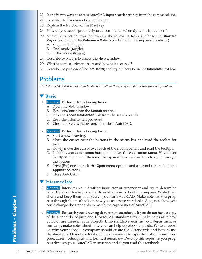AutoCAD and Its Applications—Basics 2020, 27th Edition page 30