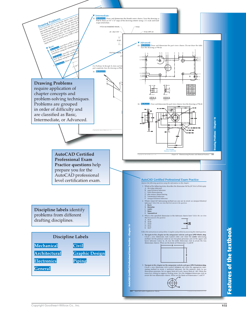 AutoCAD and Its Applications—Basics 2020, 27th Edition page vii