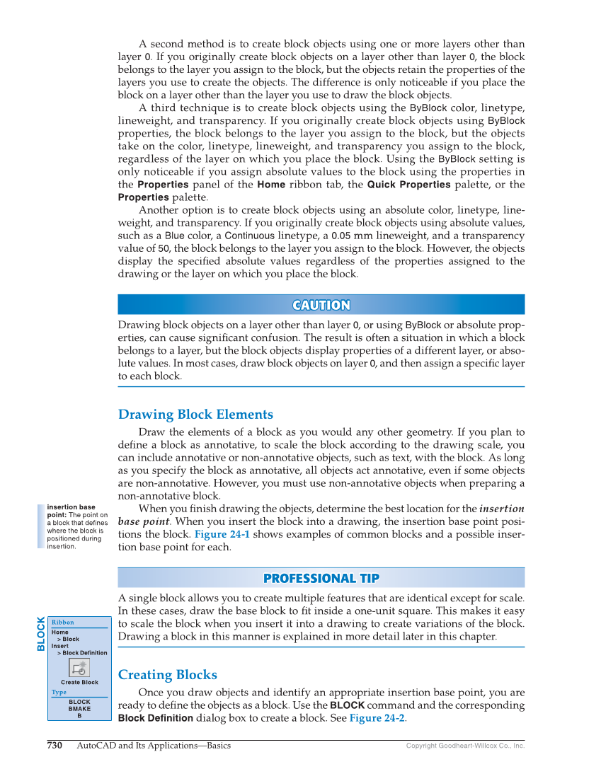 AutoCAD and Its Applications—Basics 2020, 27th Edition page 730