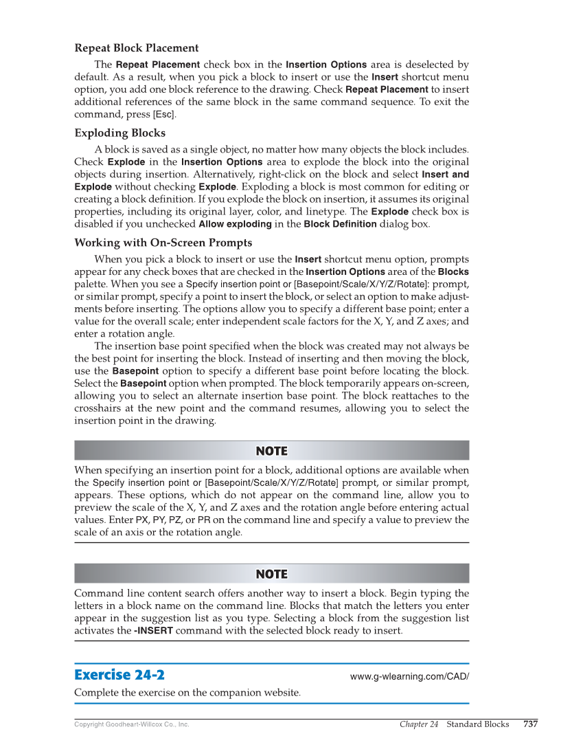 AutoCAD and Its Applications—Basics 2020, 27th Edition page 737