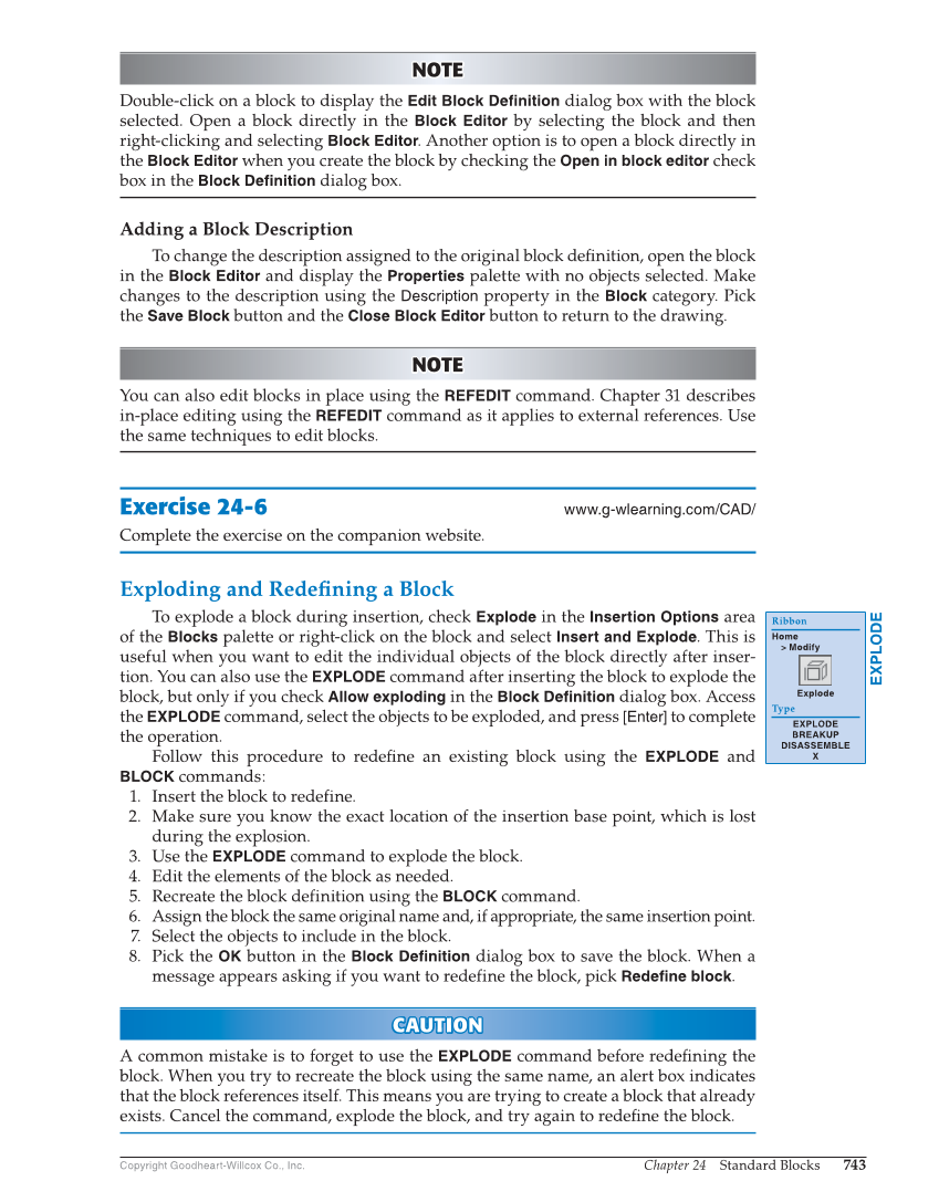 AutoCAD and Its Applications—Basics 2020, 27th Edition page 743