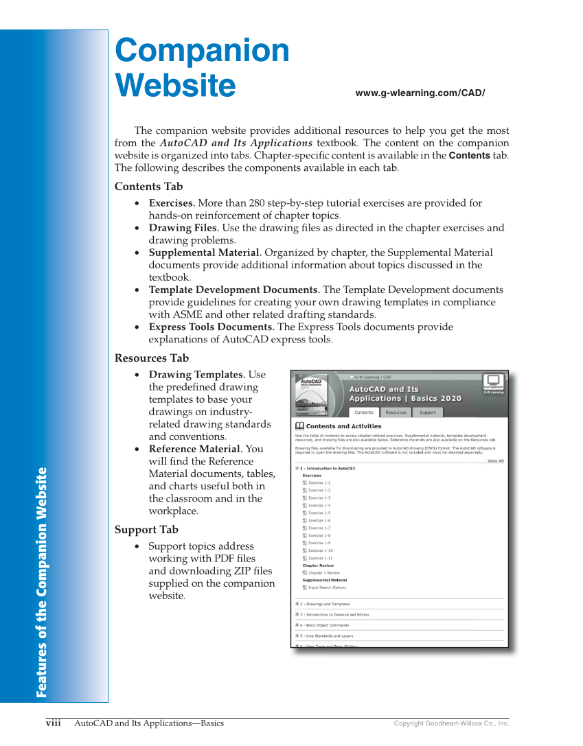 AutoCAD and Its Applications—Basics 2020, 27th Edition page viii