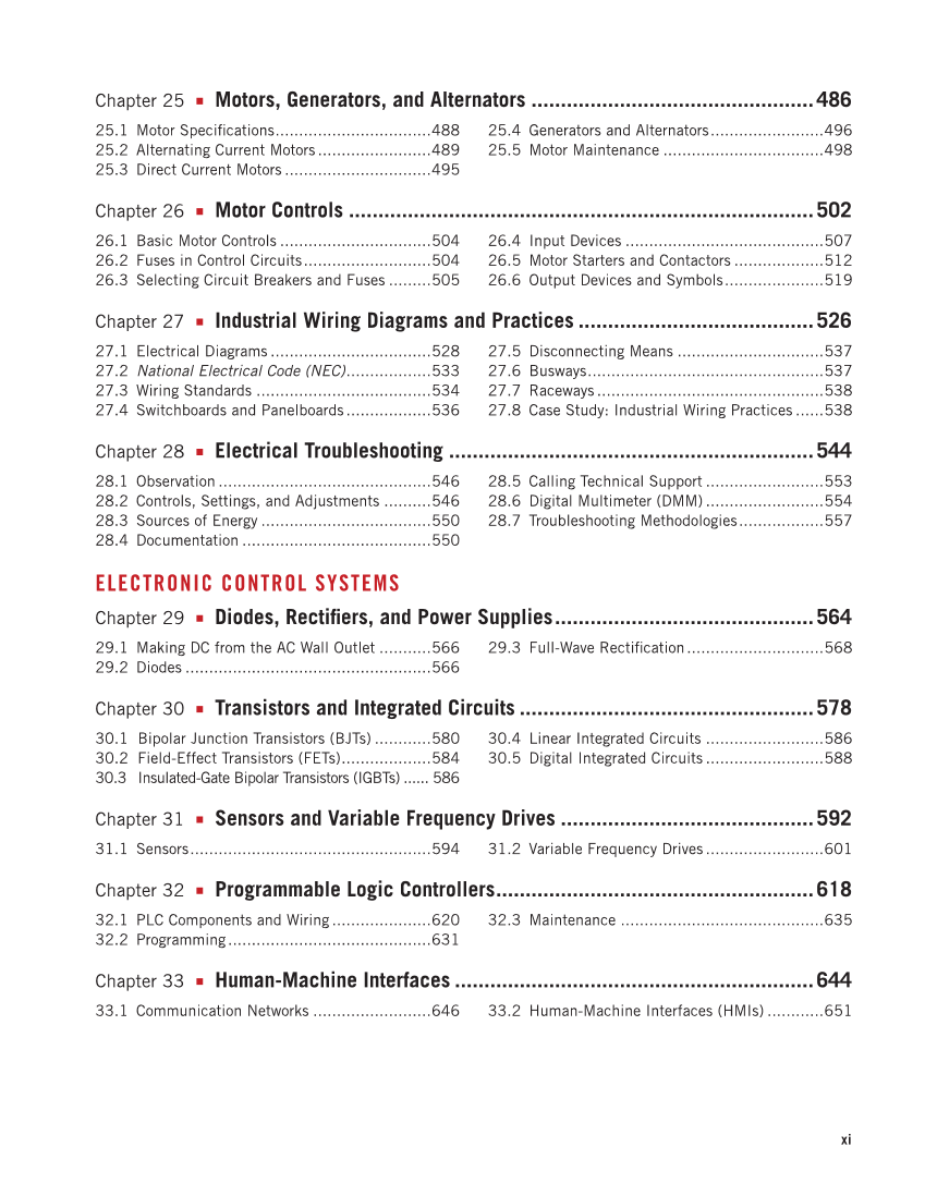 Industrial Maintenance and Mechatronics, 1st Edition page xi