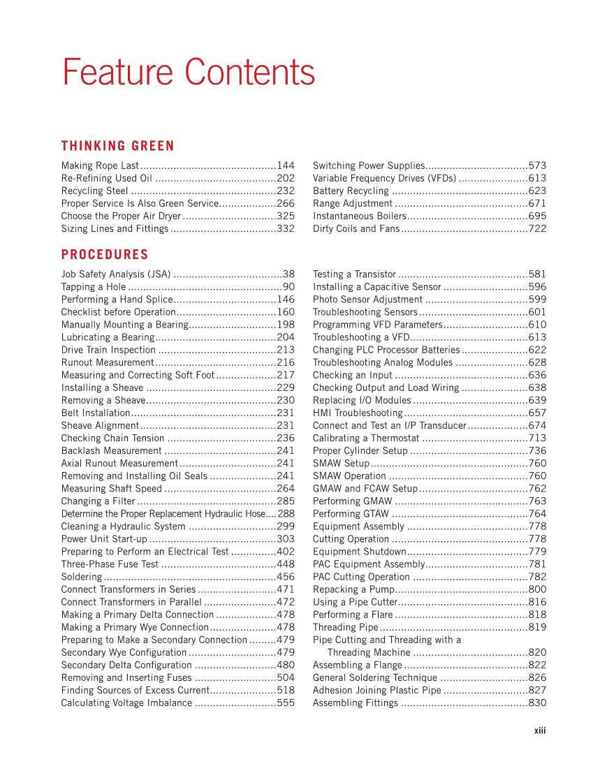 Industrial Maintenance and Mechatronics, 1st Edition page xiii