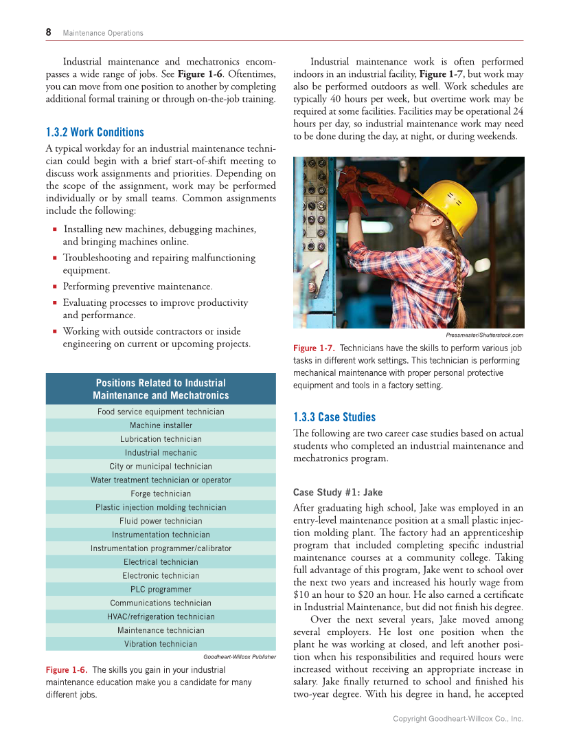 Industrial Maintenance and Mechatronics, 1st Edition page 8