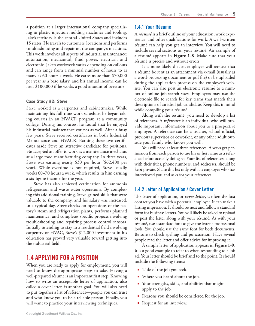 Industrial Maintenance and Mechatronics, 1st Edition page 9