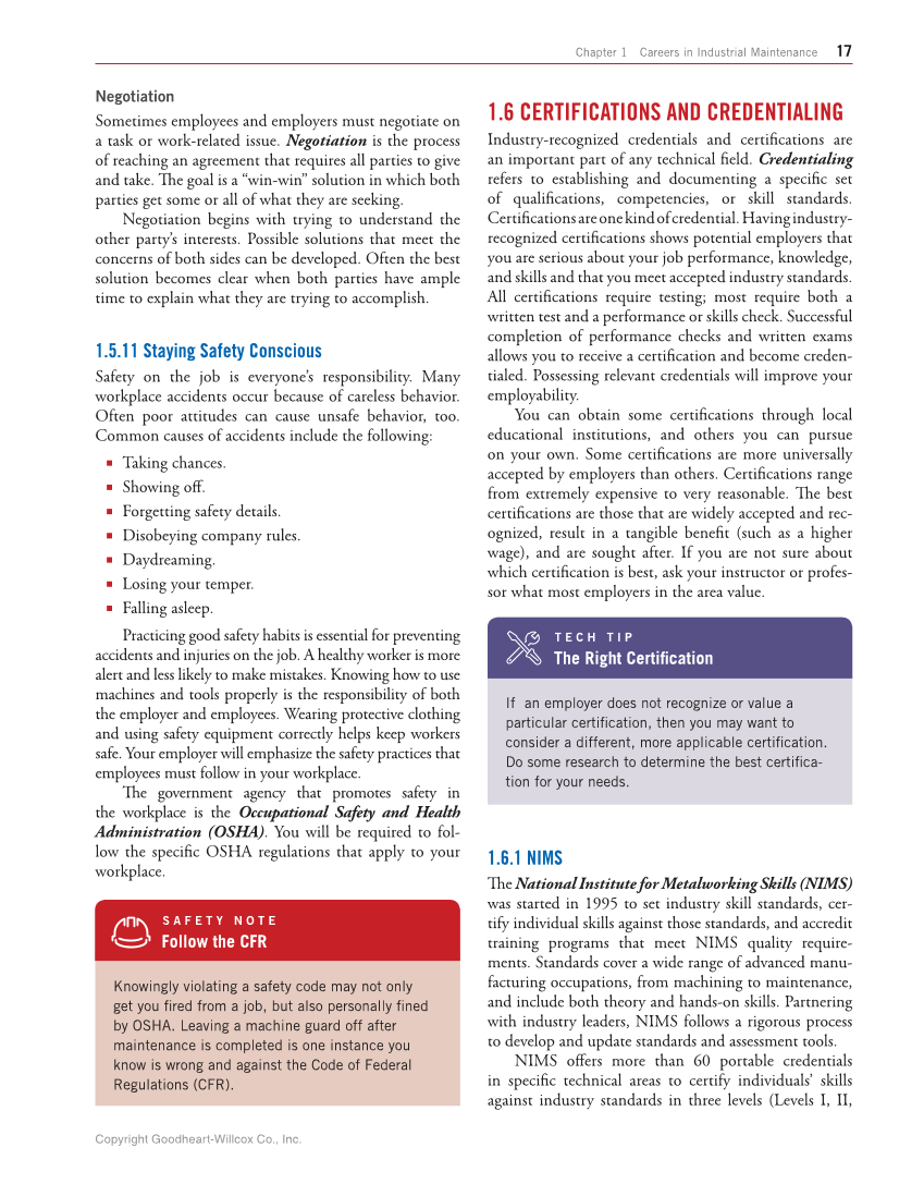 Industrial Maintenance and Mechatronics, 1st Edition page 17