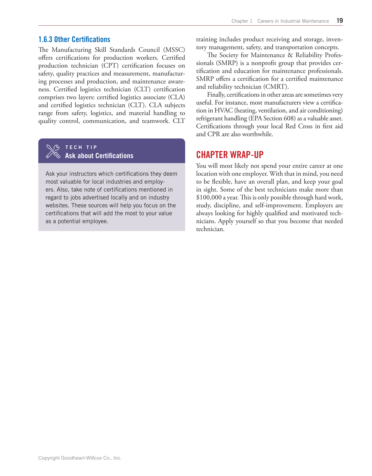 Industrial Maintenance and Mechatronics, 1st Edition page 19
