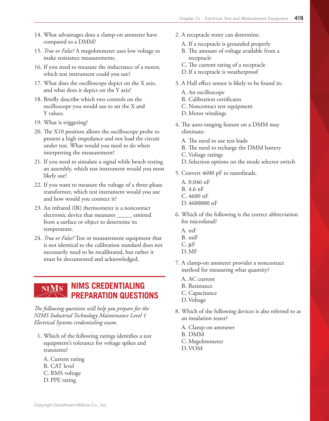 Industrial Maintenance and Mechatronics, 1st Edition page 419