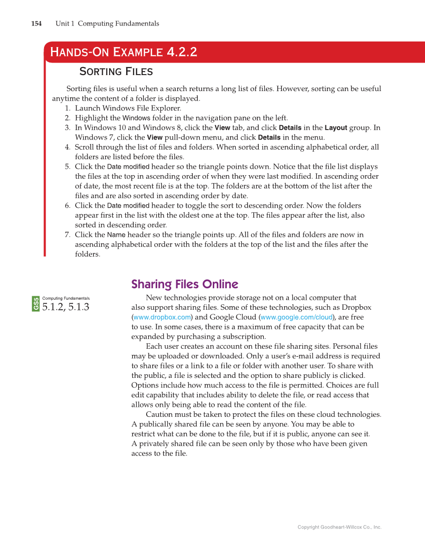 Principles of Information Technology, 1st Edition page 154