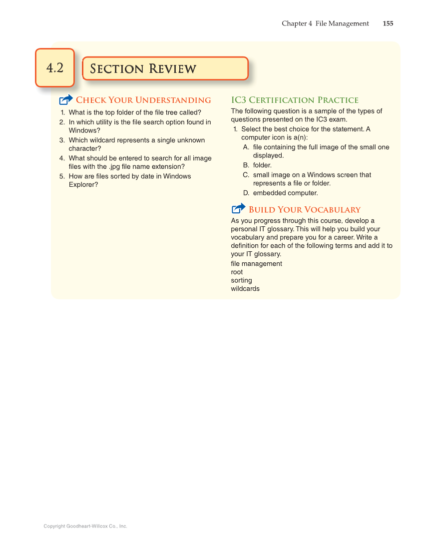 Principles of Information Technology, 1st Edition page 155