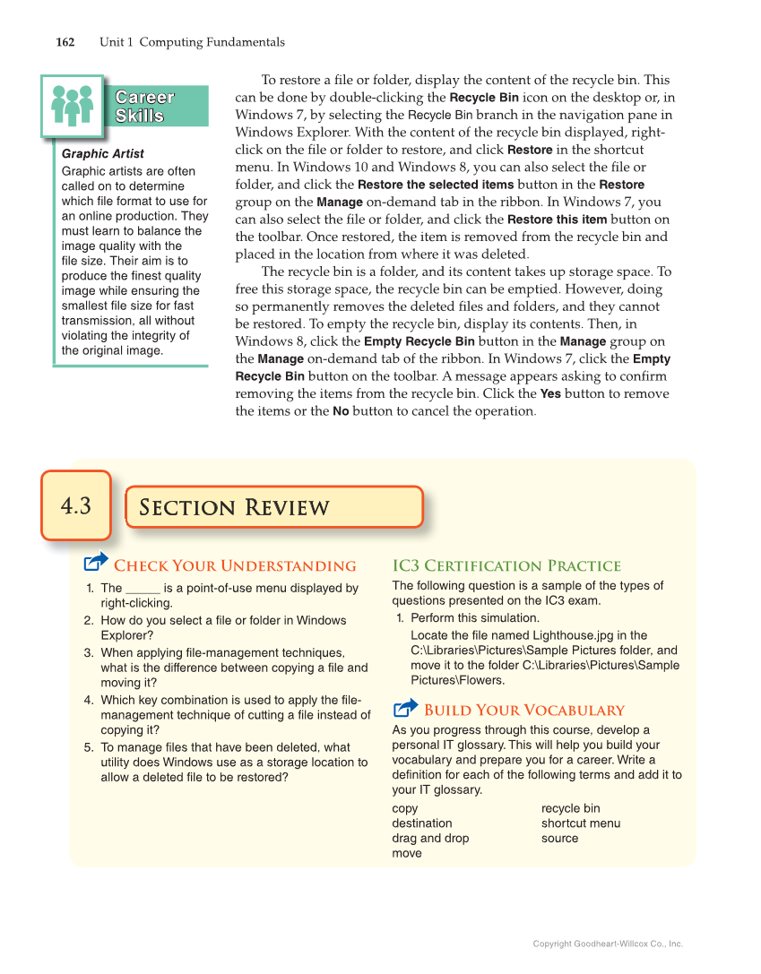 Principles of Information Technology, 1st Edition page 162