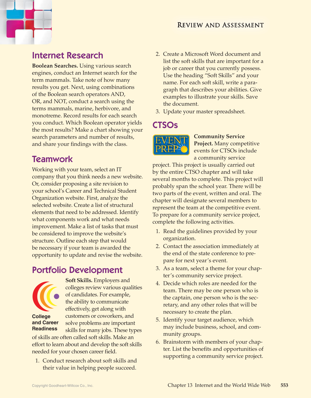 Principles of Information Technology, 1st Edition page 553