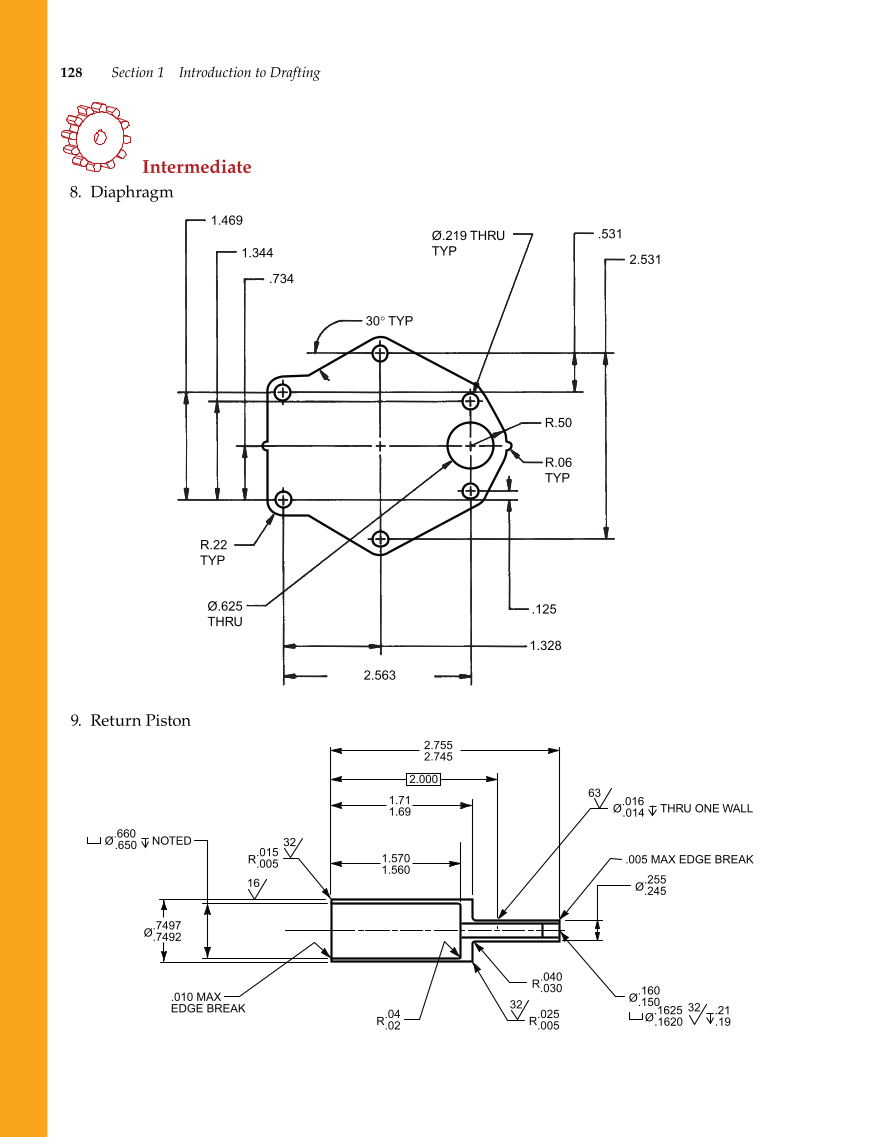 Drafting & Design, 7th Edition page 128