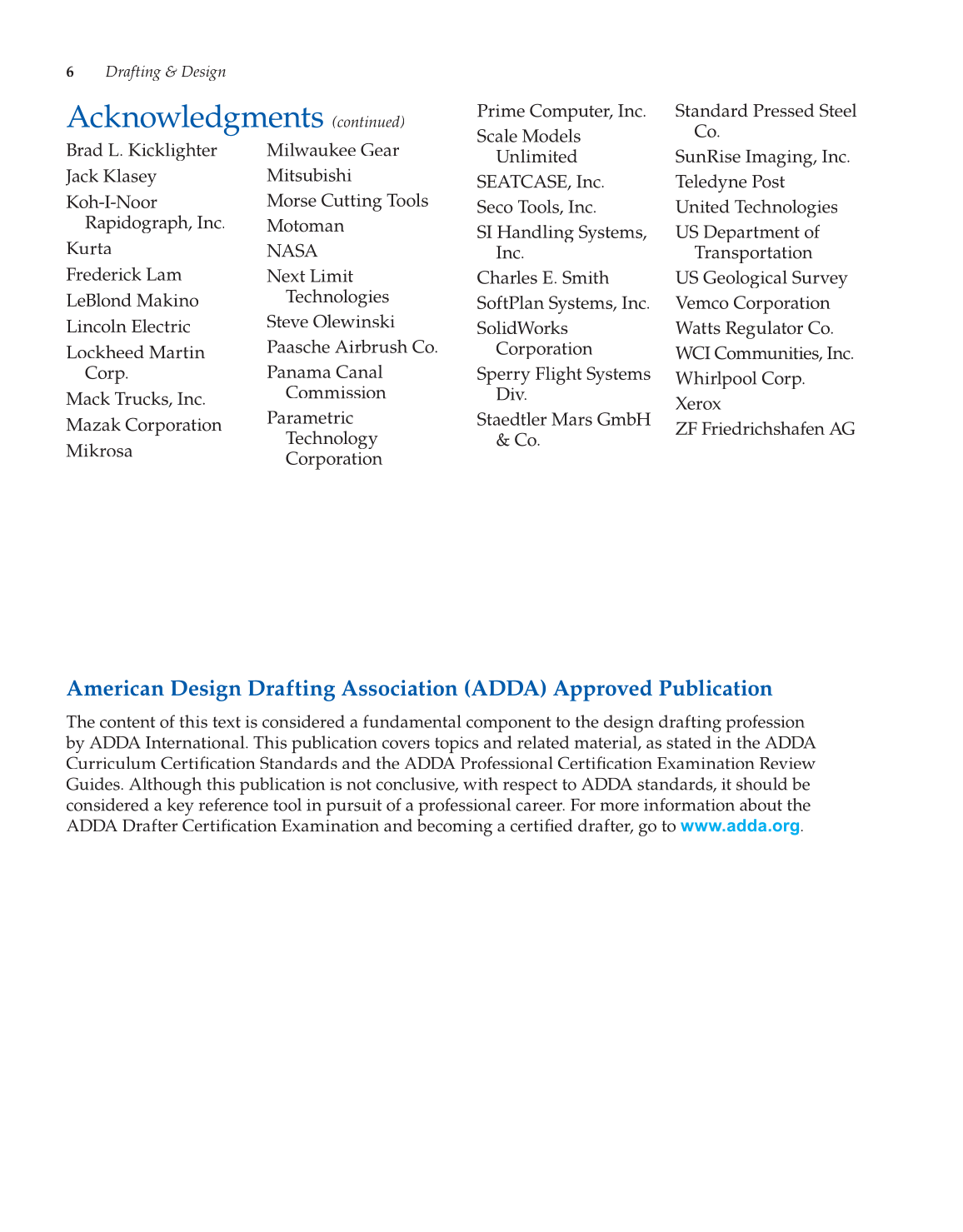 Drafting & Design, 7th Edition page 6