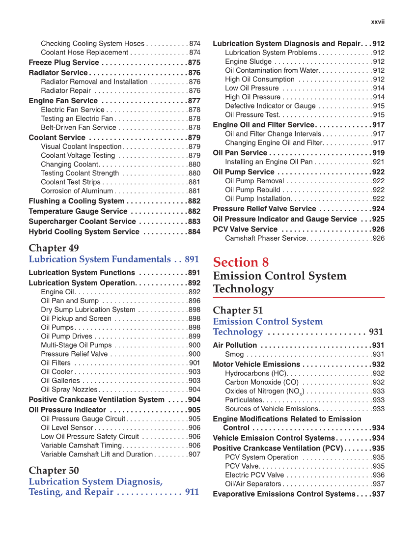 Modern Automotive Technology, 9th Edition page xxvii