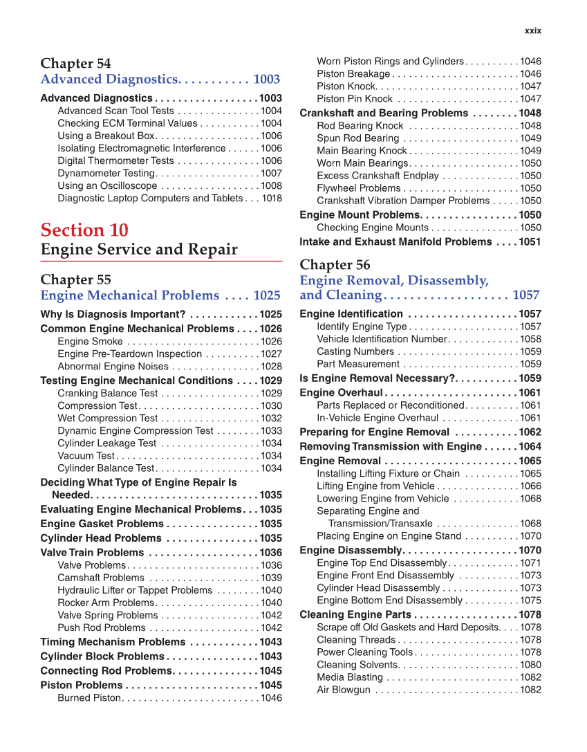 Modern Automotive Technology, 9th Edition page xxix