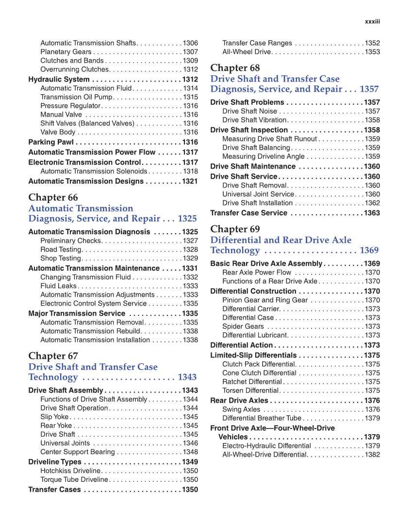Modern Automotive Technology, 9th Edition page xxxiii