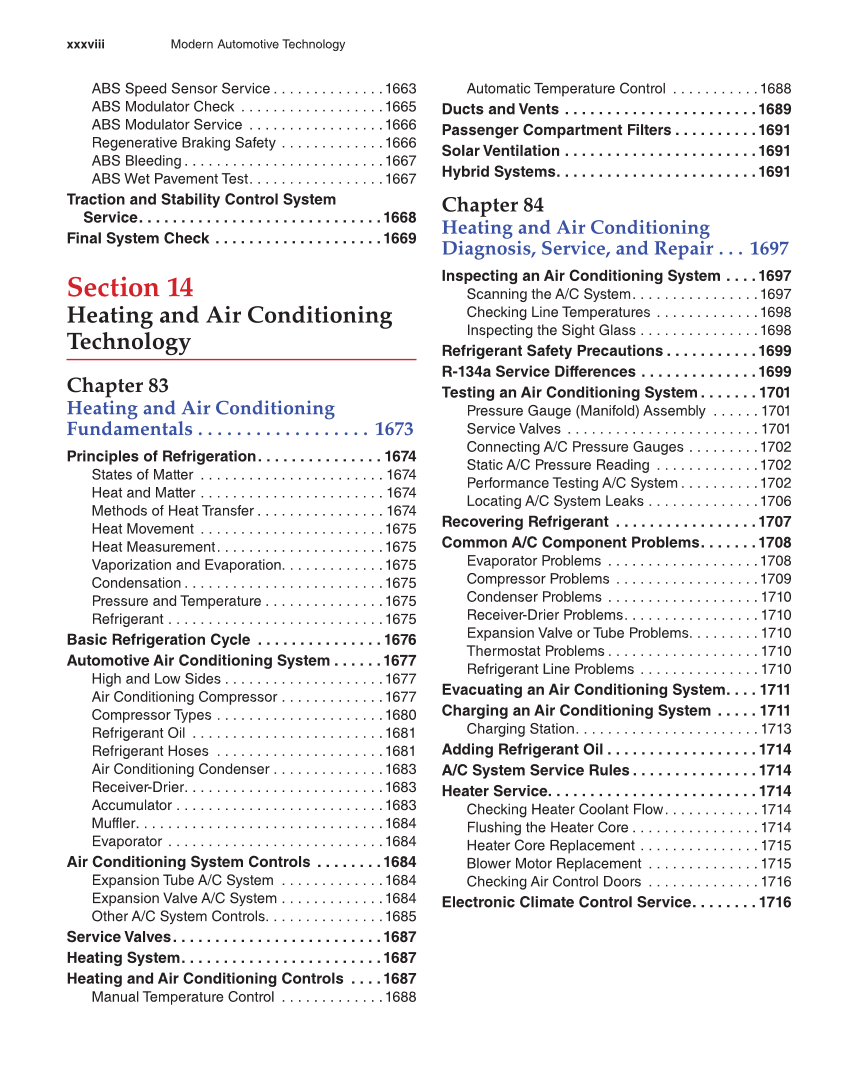Modern Automotive Technology, 9th Edition page xxxviii