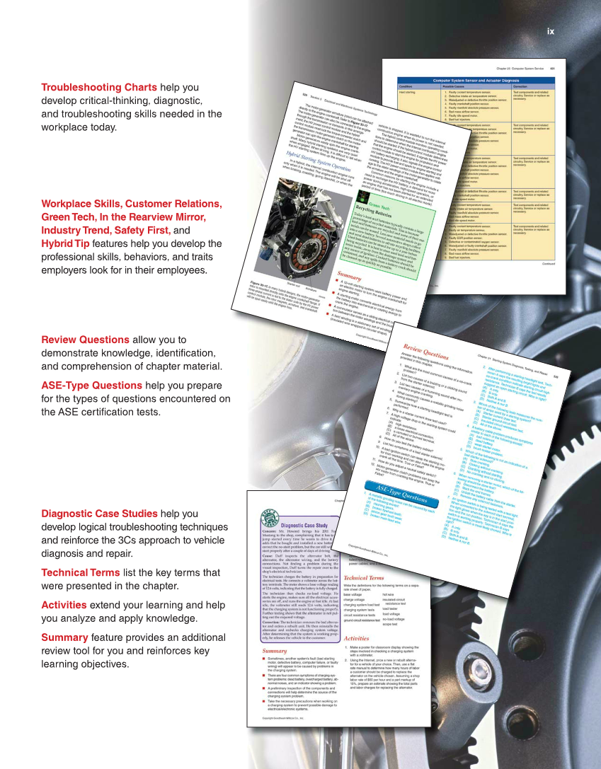 Modern Automotive Technology, 9th Edition page ix