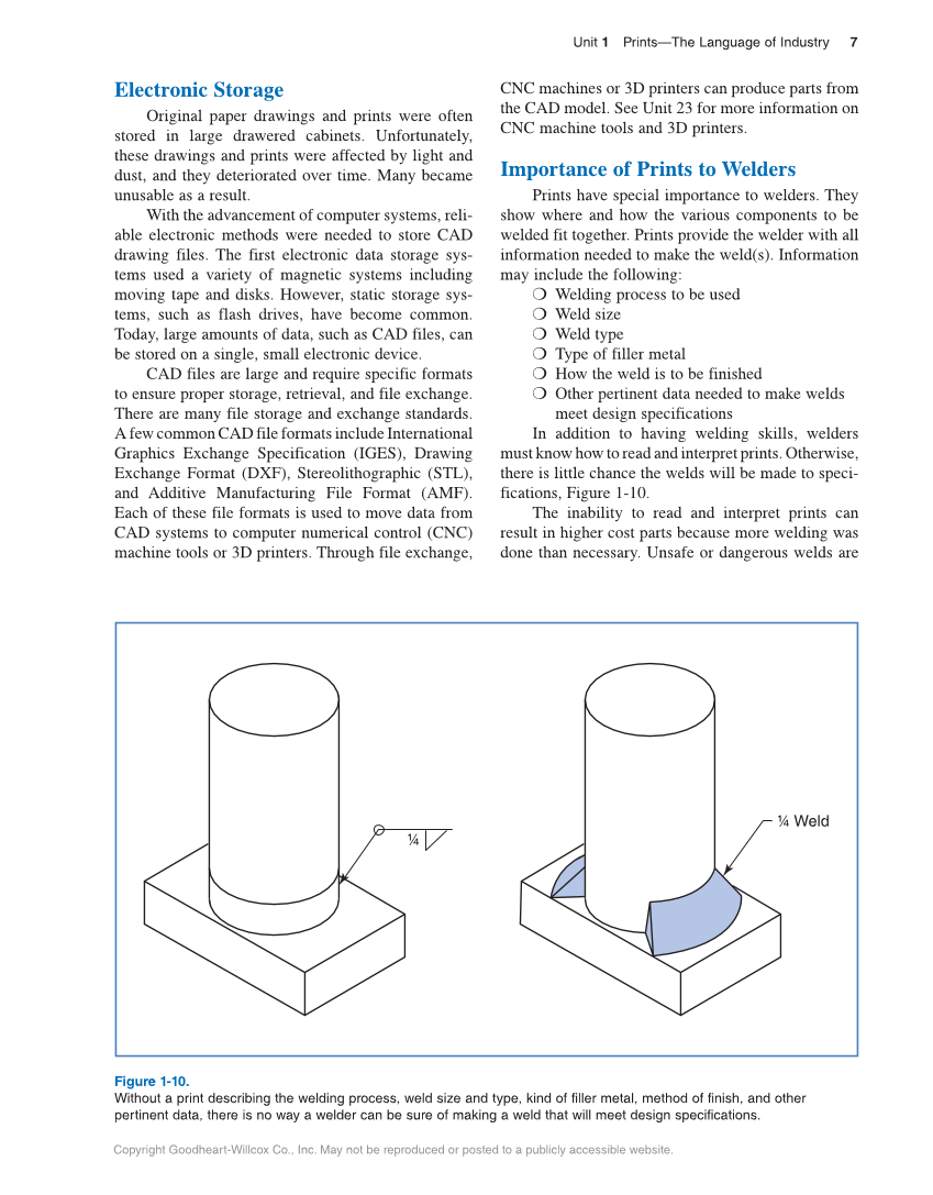 Welding Print Reading, 7th Edition page 7