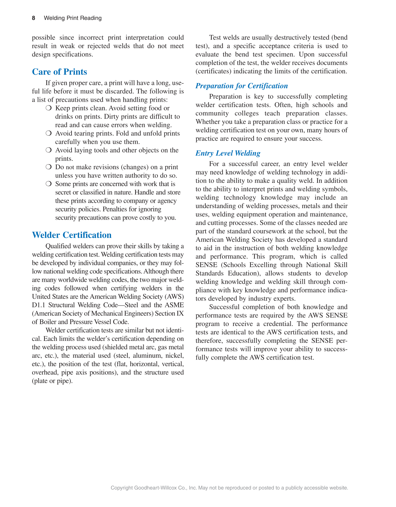 Welding Print Reading, 7th Edition page 8