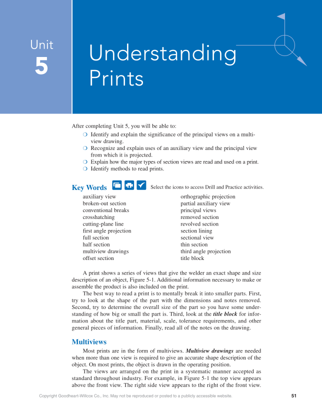 Welding Print Reading, 7th Edition page 51
