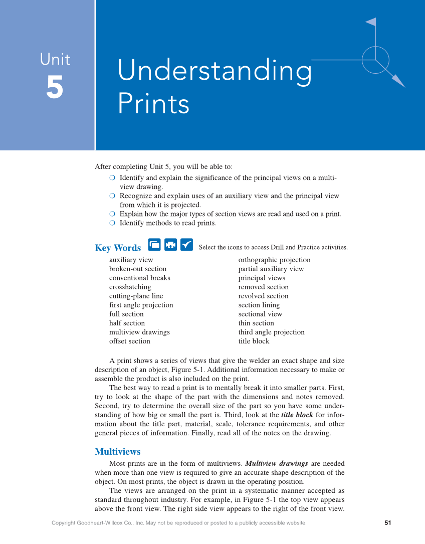 Welding Print Reading, 7th Edition page 51