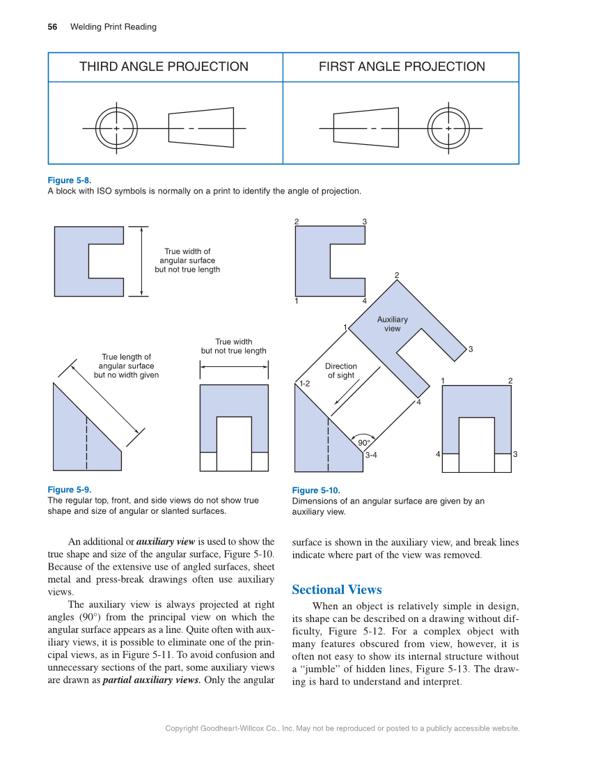 Welding Print Reading, 7th Edition page 56